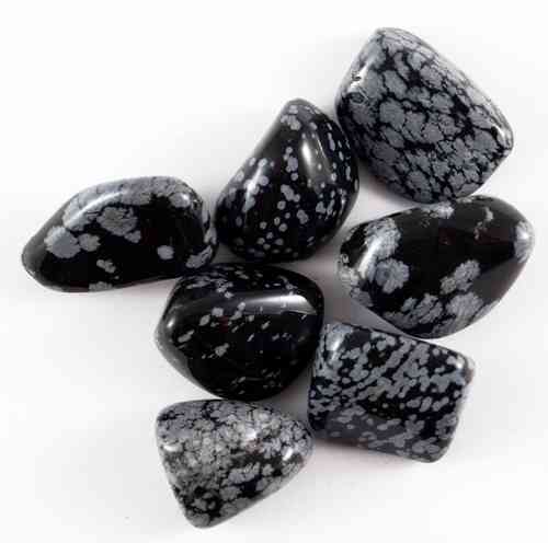 Schneeflocken Obsidian Trommelstein